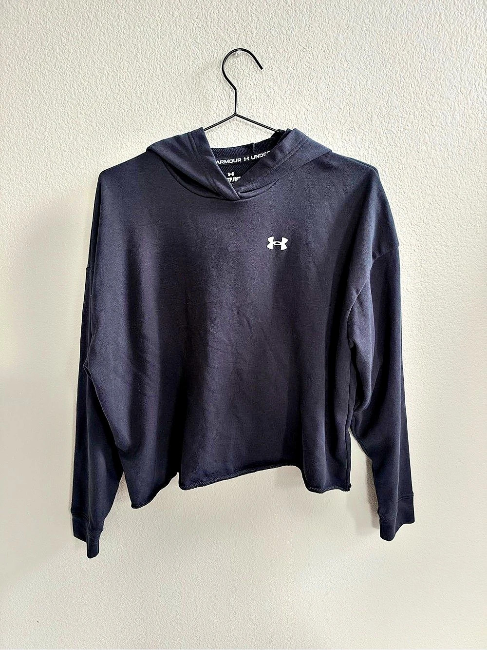 Under Armour Rival Fleece Crop Hoodie Black XS